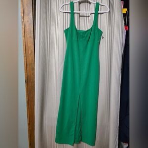 Wayf Strapless Emerald Dress